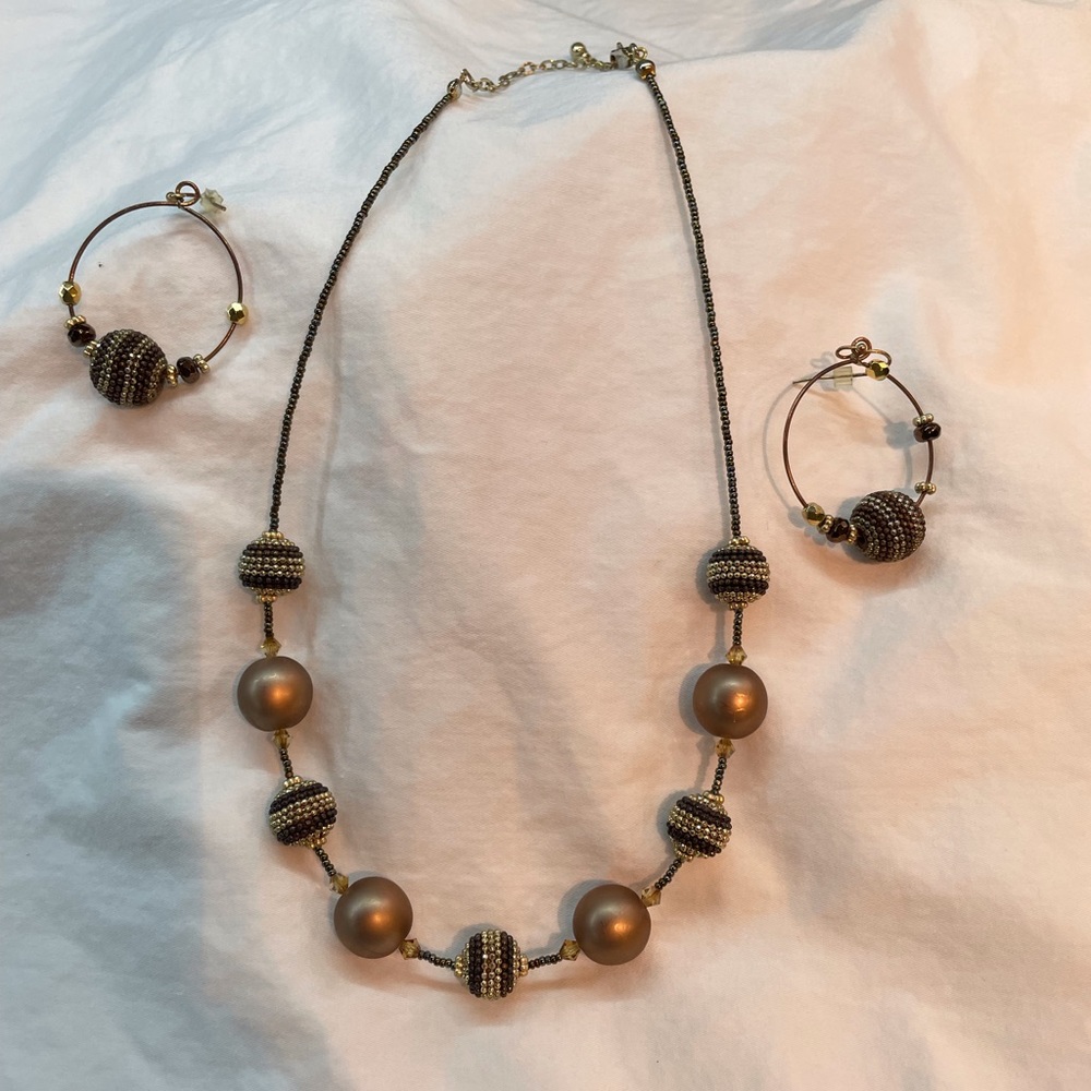 Necklace with matching earrings